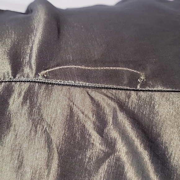 Jessica McClintlock Size 6 Metallic Olive Green Cocktail Satin Dress Gently Used - Picture 4 of 13